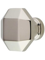 Menlo Park Octagonal Faceted Cabinet Knob - 1 1/4" Diameter